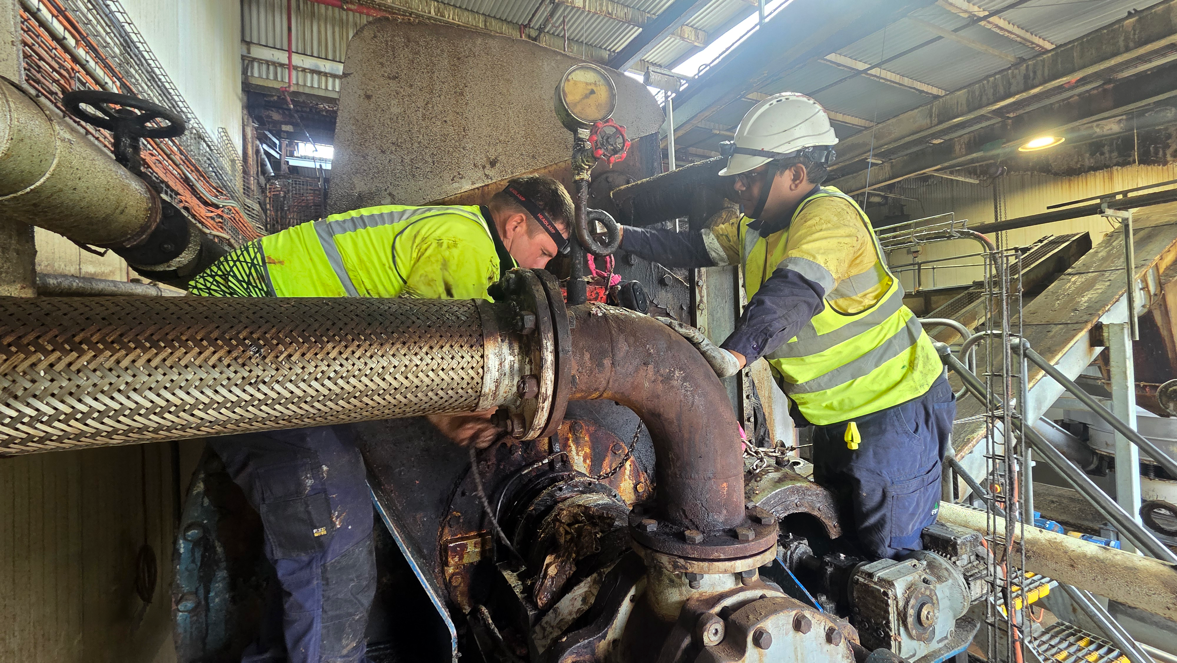 Haarslev team performing a scheduled overhaul
