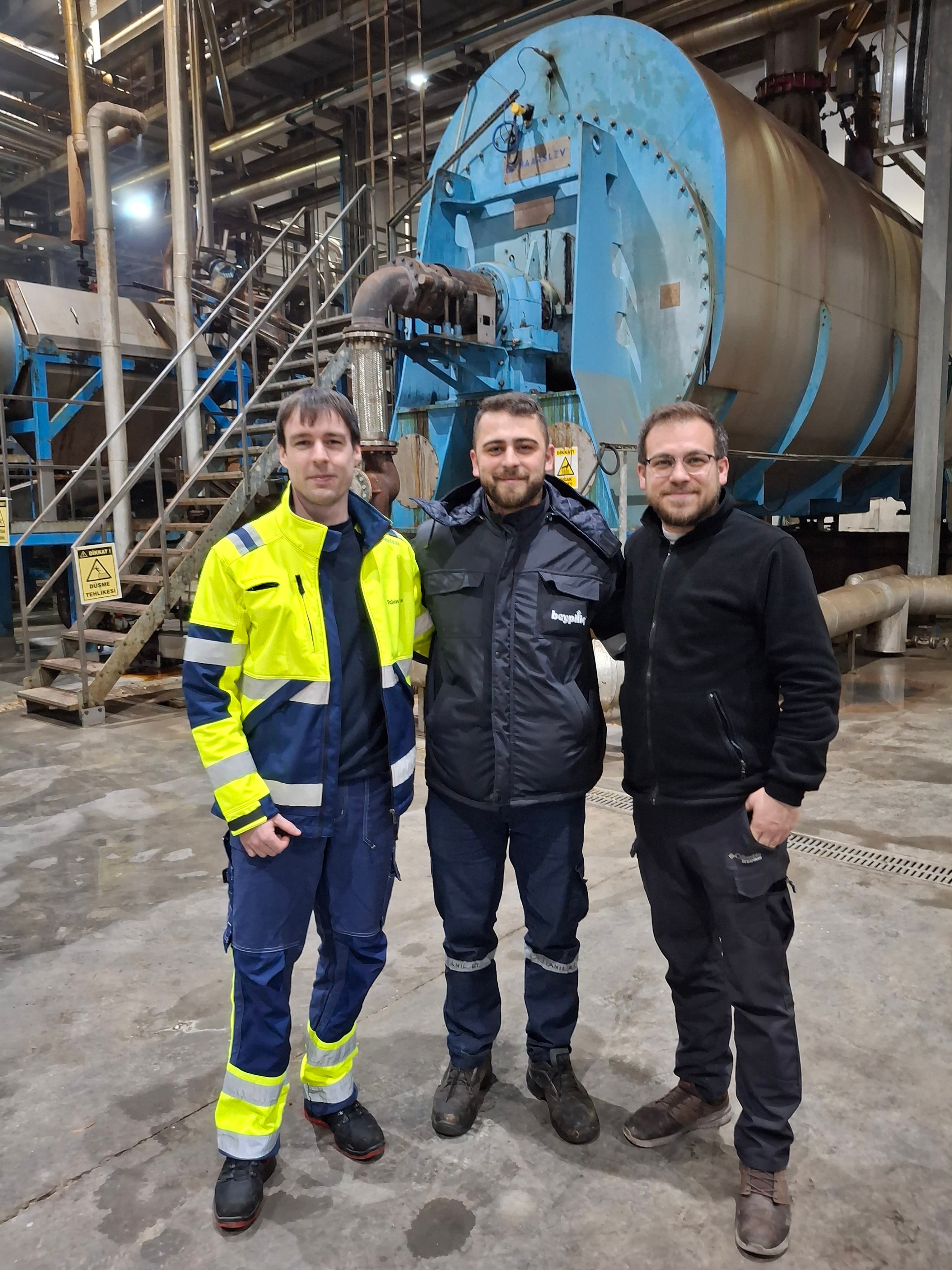 Haarslev technician providing on-site technical support
