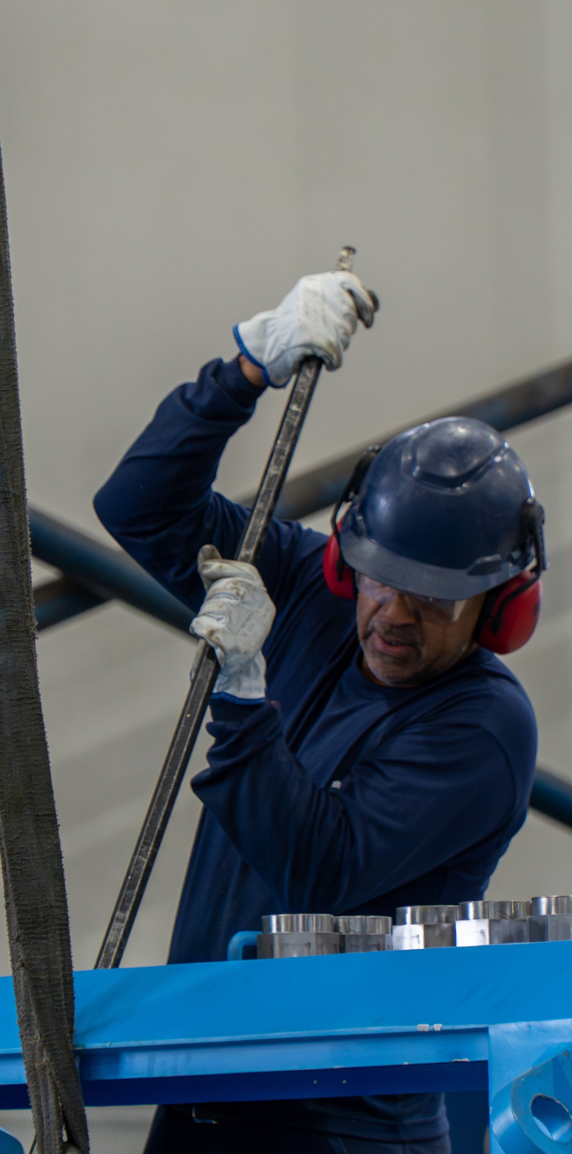 On-site service technician performing preventive maintenance