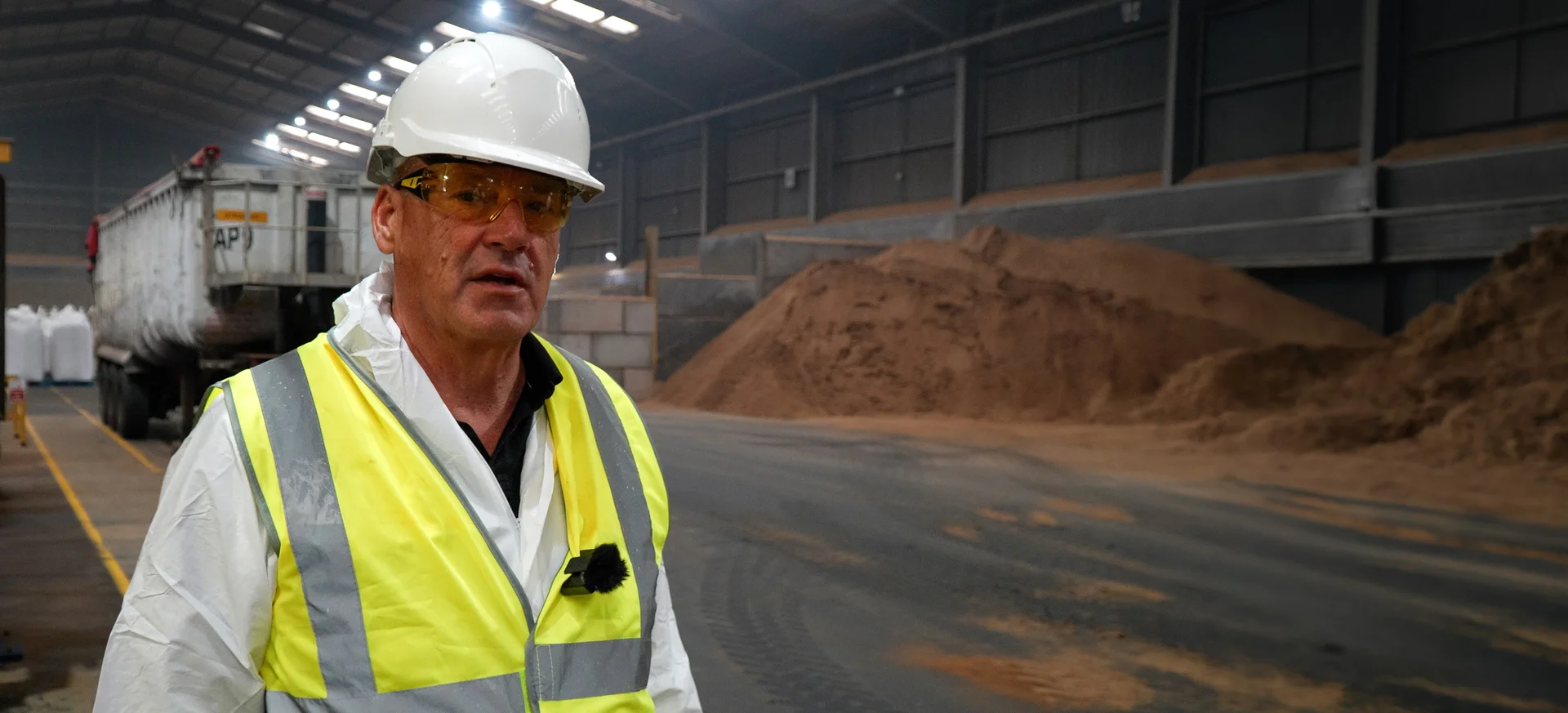 Paul Kelly, Site Operations Manager at Advanced Proteins, in the plant’s warehouse